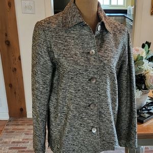Giancarlo Ferrari size 4 black and white silk lined jacket